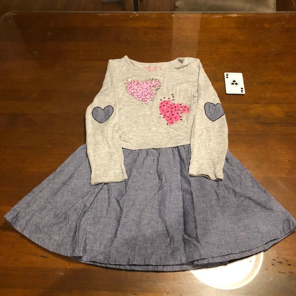 Design History Heart Long Sleeve Dress